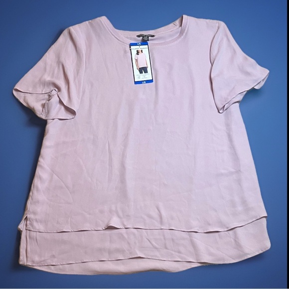 NWT Hilary Radley Soft Pink Flowy Casual Top sz L - Picture 1 of 7